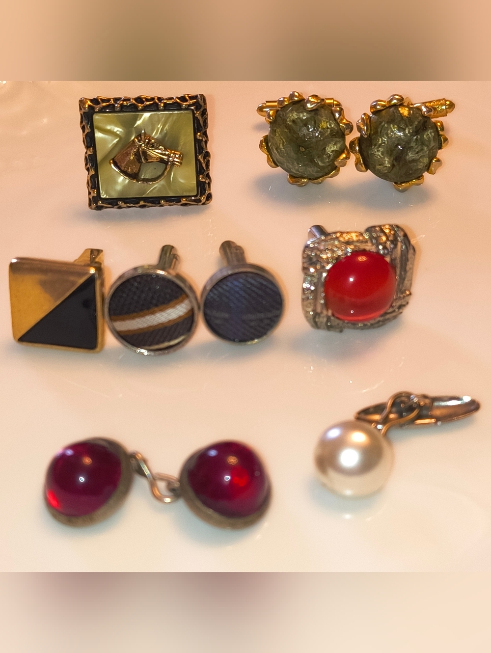 Single Lost Assorted Cufflink and Shirt Stud Lot